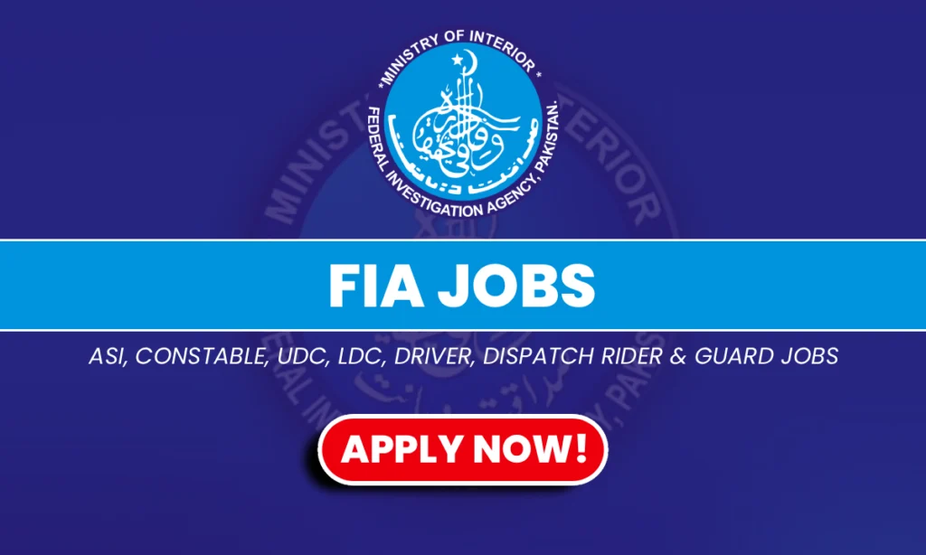 FIA Jobs 2026 Last Date Apply Online Punjab
