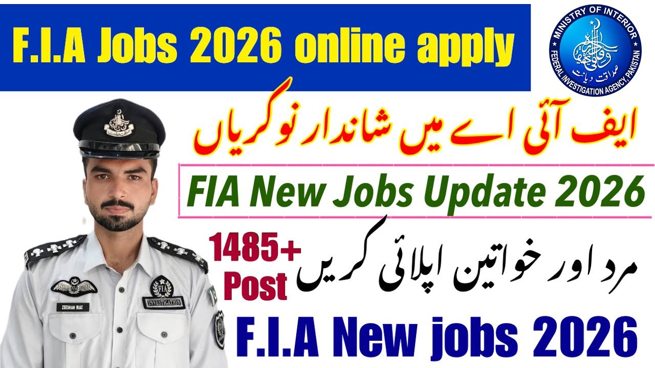 FIA Jobs Online Apply 2026 Sindh